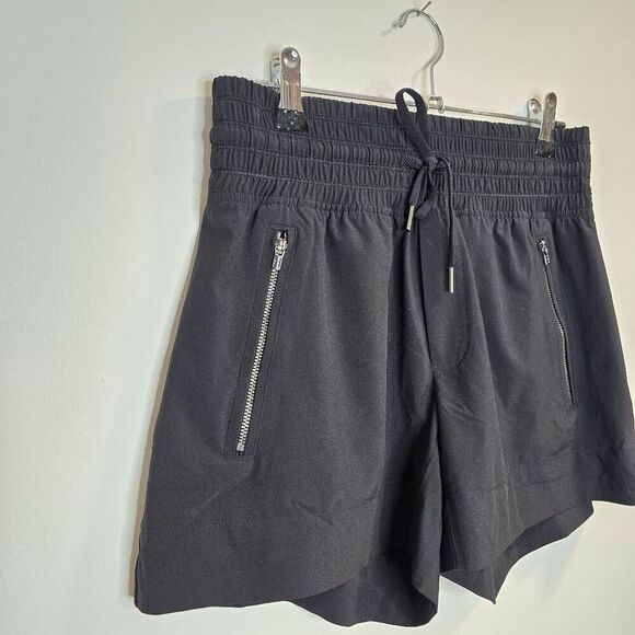 Athleta Camden Shorts Women 0 Black Elastic Waist Drawstring Training Athleisure - Picture 2 of 5